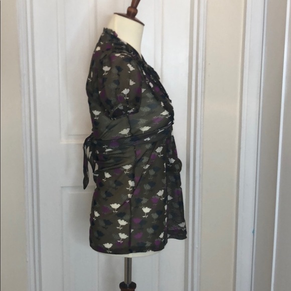 Zara Collection Floral Print Blouse Top - Picture 3 of 7